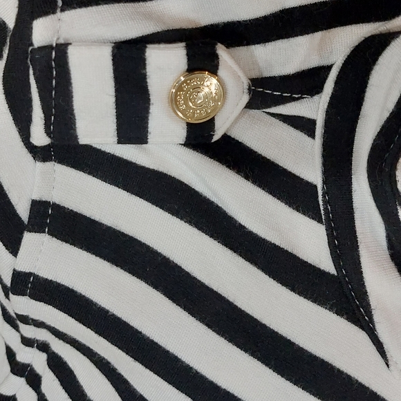 ♤Kate Spade♤ Black & White Striped Jacket with Gold Hardware, girls size 10 - Picture 2 of 6